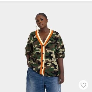 NWT Olive Camo Cardigan - Kbb By Kahlana